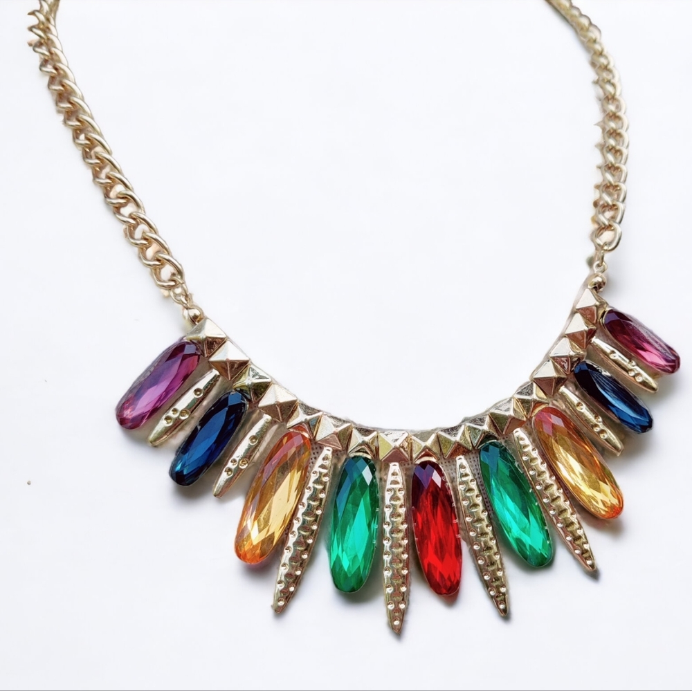 Iman Multicolor Statement Necklace - image 1
